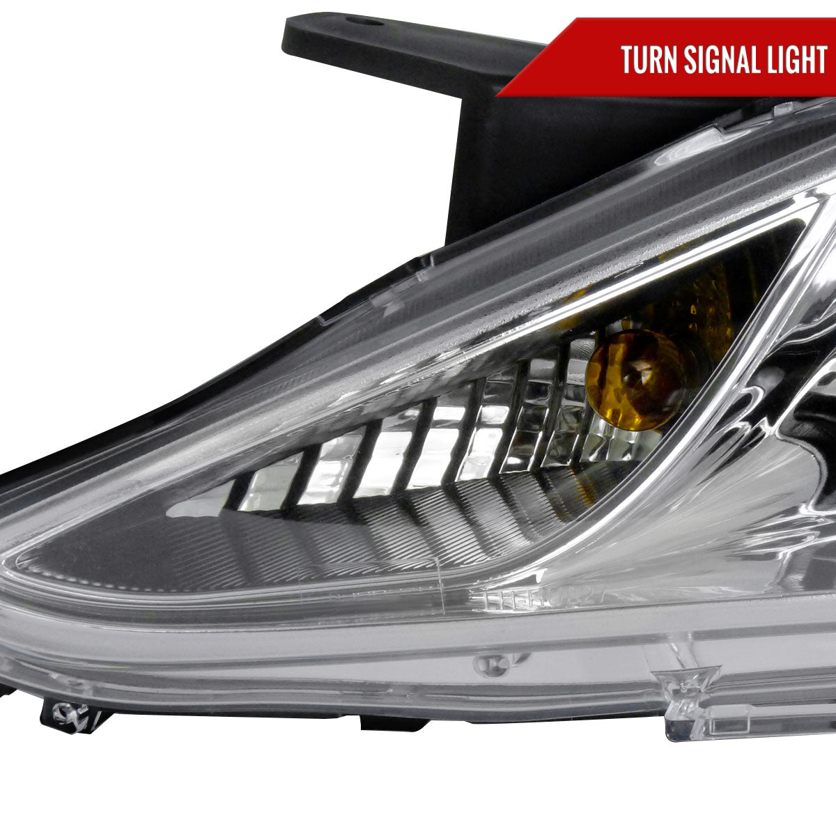 2011-2014 Hyundai Sonata Projector Headlights w/ SMD LED Light Strip (Chrome Housing/Clear Lens)