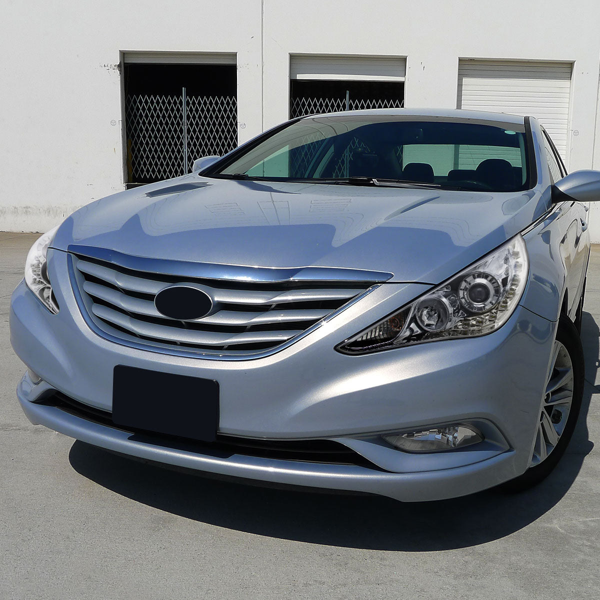 2011-2014 Hyundai Sonata Projector Headlights w/ SMD LED Light Strip (Chrome Housing/Clear Lens)