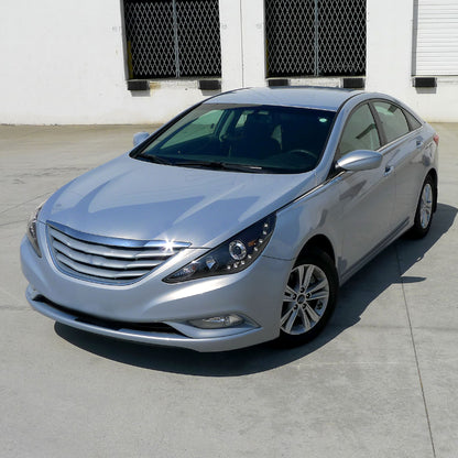 2011-2014 Hyundai Sonata Projector Headlights w/ SMD LED Light Strip (Matte Black Housing/Clear Lens)