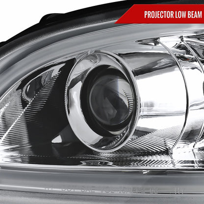 2010-2011 Kia Soul Projector Headlights w/ LED Light Bar & LED Turn Signal Lights (Chrome Housing/Clear Lens)