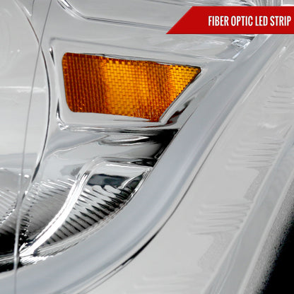 2010-2011 Kia Soul Projector Headlights w/ LED Light Bar & LED Turn Signal Lights (Chrome Housing/Clear Lens)