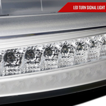 2010-2011 Kia Soul Projector Headlights w/ LED Light Bar & LED Turn Signal Lights (Chrome Housing/Clear Lens)