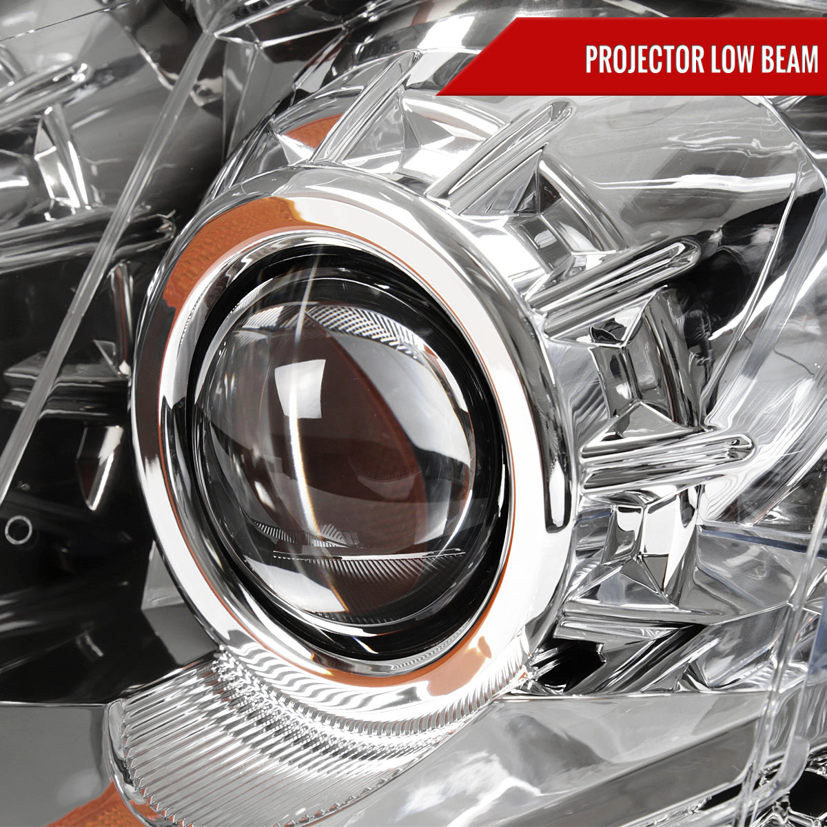 2010-2016 Cadillac SRX Projector Headlights (Chrome Housing/Clear Lens)