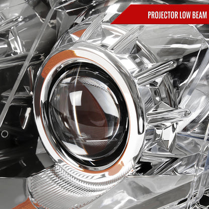 2010-2016 Cadillac SRX Projector Headlights (Chrome Housing/Clear Lens)