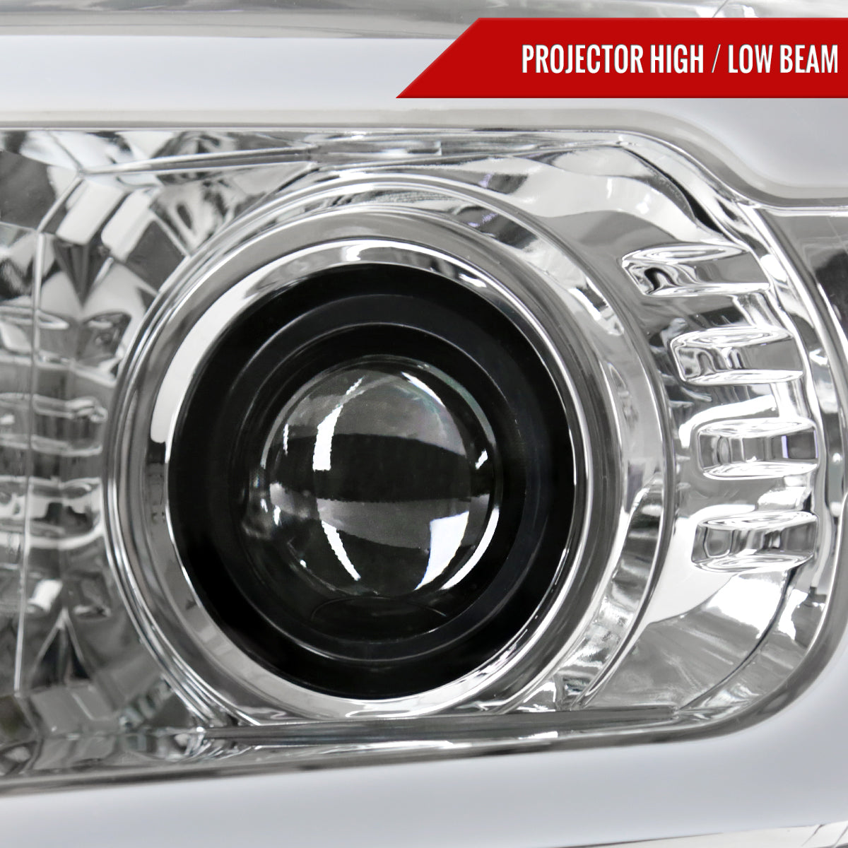 2005-2011 Toyota Tacoma LED Bar Projector Headlights (Chrome Housing/Clear Lens)