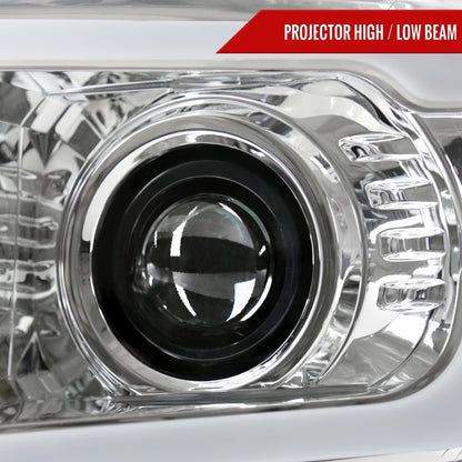 2005-2011 Toyota Tacoma LED Bar Projector Headlights (Chrome Housing/Clear Lens)
