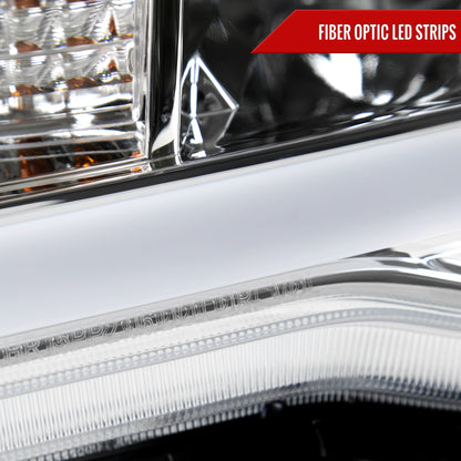 2005-2011 Toyota Tacoma LED Bar Projector Headlights (Chrome Housing/Clear Lens)