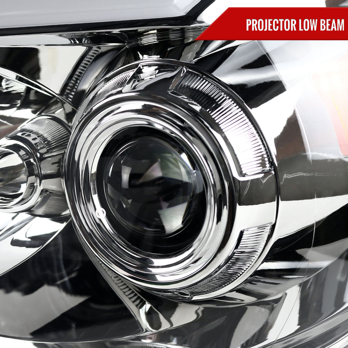 2005-2011 Toyota Tacoma LED Bar Projector Headlights w/ Sequential Turn Signal Lights (Chrome Housing/Clear Lens)