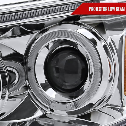 2005-2011 Toyota Tacoma Dual Halo Projector Headlights (Chrome Housing/Clear Lens)