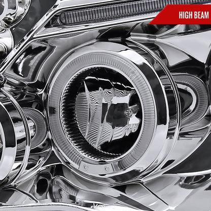 2005-2011 Toyota Tacoma Dual Halo Projector Headlights (Chrome Housing/Clear Lens)