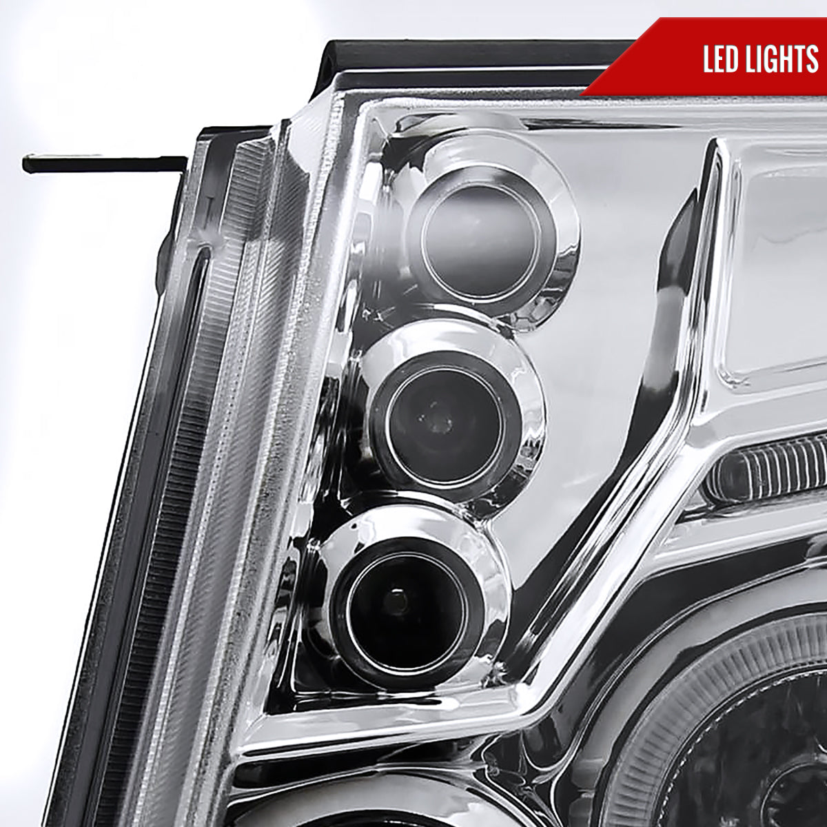 2005-2011 Toyota Tacoma Dual Halo Projector Headlights (Chrome Housing/Clear Lens)