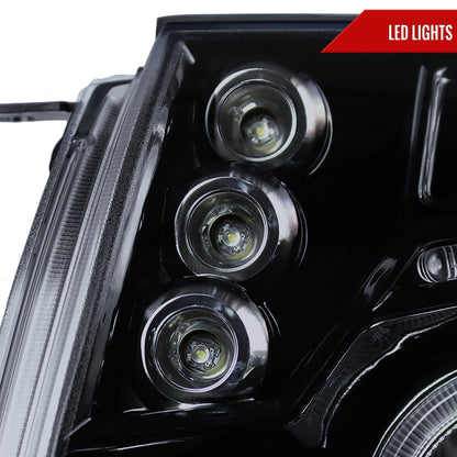 2005-2011 Toyota Tacoma Dual Halo Projector Headlights (Glossy Black Housing/Smoked Lens)