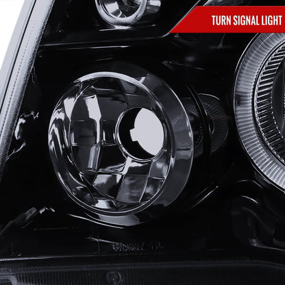 2005-2011 Toyota Tacoma Dual Halo Projector Headlights (Glossy Black Housing/Smoked Lens)