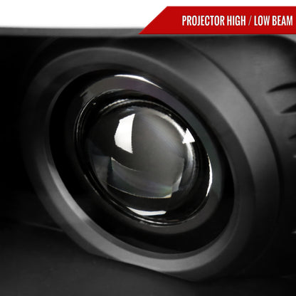 2005-2011 Toyota Tacoma LED Bar Projector Headlights (Matte Black Housing/Clear Lens)