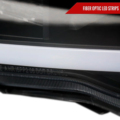 2005-2011 Toyota Tacoma LED Bar Projector Headlights (Matte Black Housing/Clear Lens)