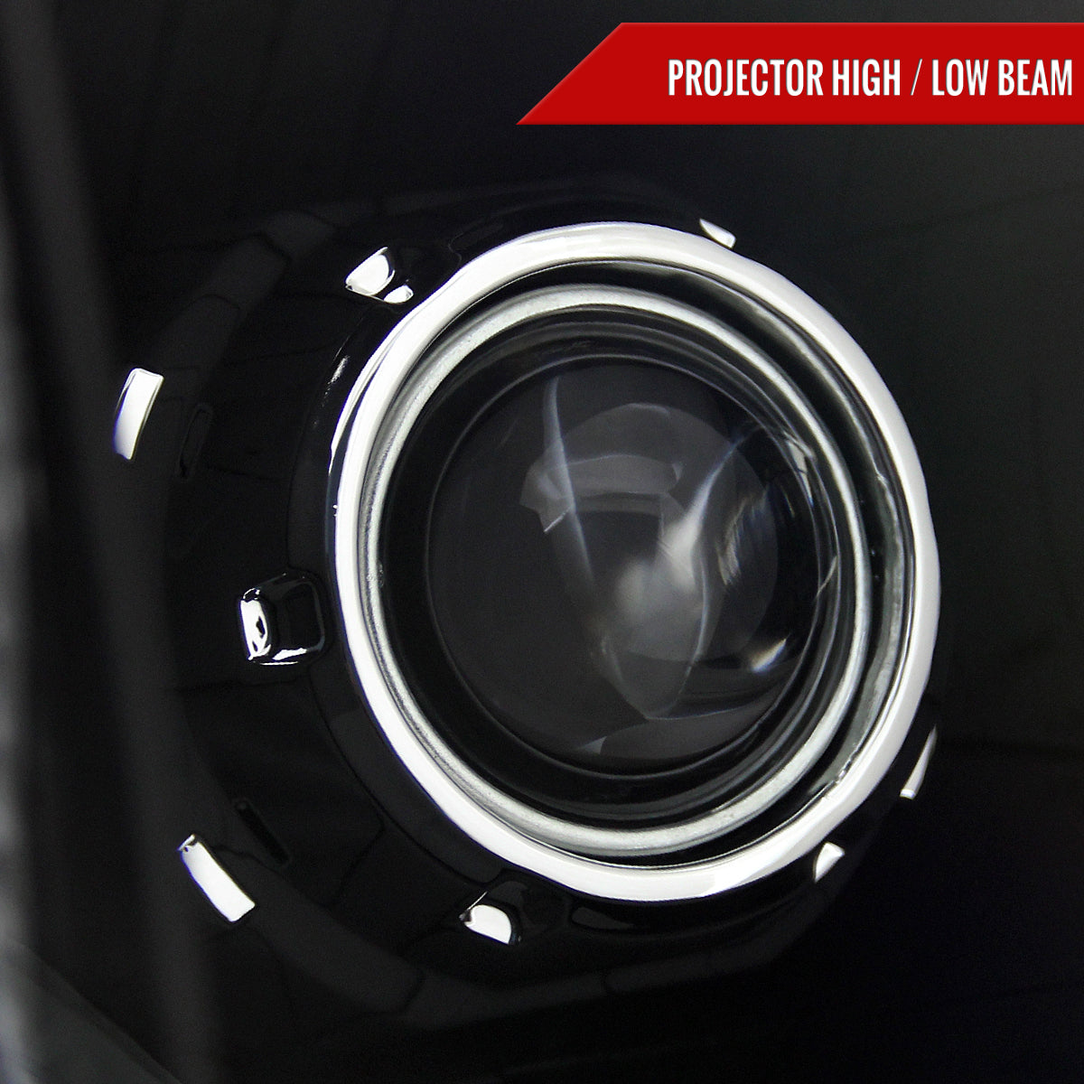 2005-2011 Toyota Tacoma Retro Style Projector Headlights (Matte Black Housing/Clear Lens)