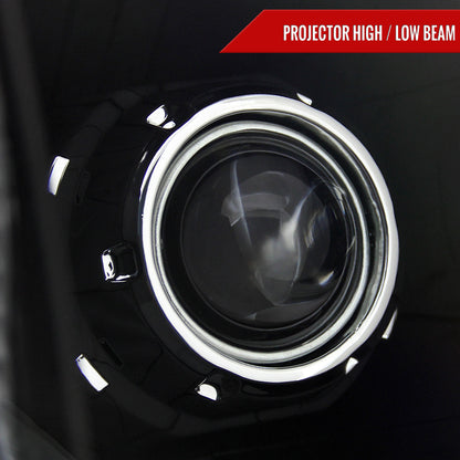 2005-2011 Toyota Tacoma Retro Style Projector Headlights (Matte Black Housing/Clear Lens)
