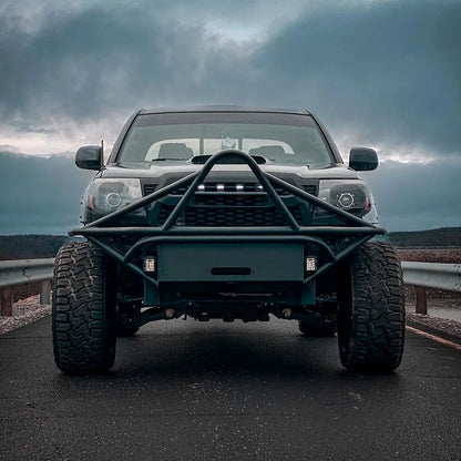 2005-2011 Toyota Tacoma Retro Style Projector Headlights (Matte Black Housing/Clear Lens)