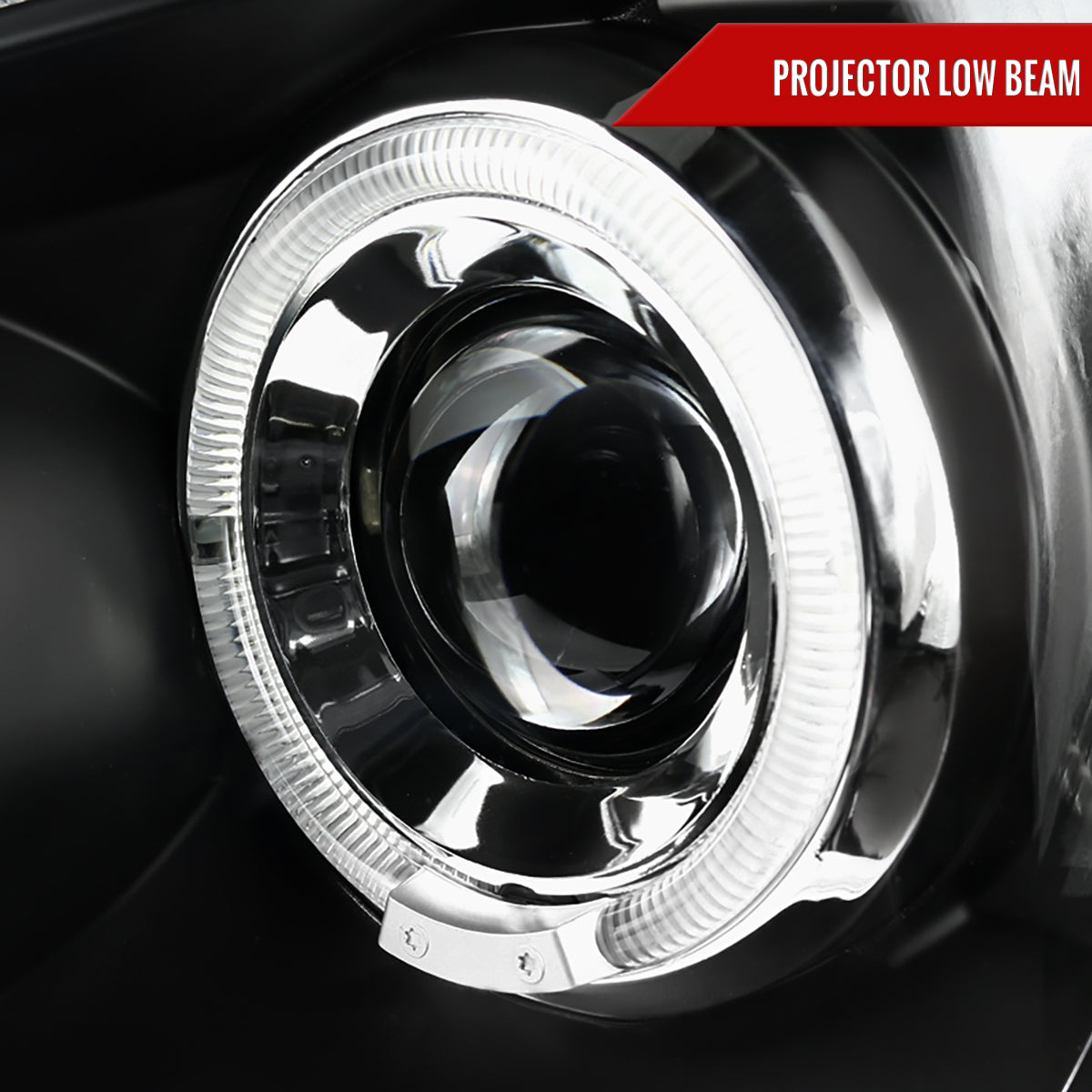 2005-2011 Toyota Tacoma Dual Halo Projector Headlights (Matte Black Housing/Clear Lens)
