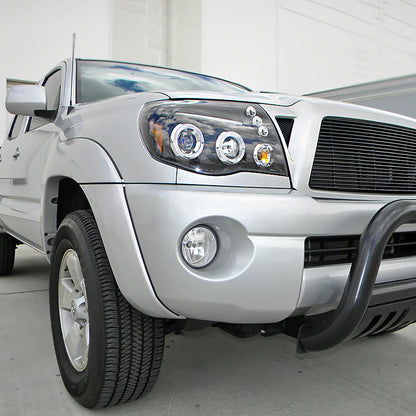 2005-2011 Toyota Tacoma Dual Halo Projector Headlights (Matte Black Housing/Clear Lens)