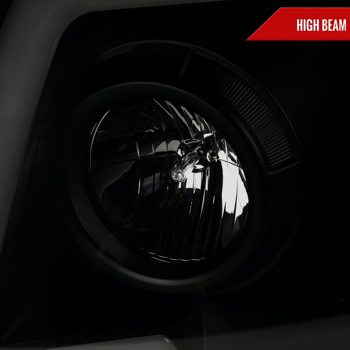 2005-2011 Toyota Tacoma LED Bar Projector Headlights w/ Sequential Turn Signal Lights (Matte Black Housing/Smoked Lens)