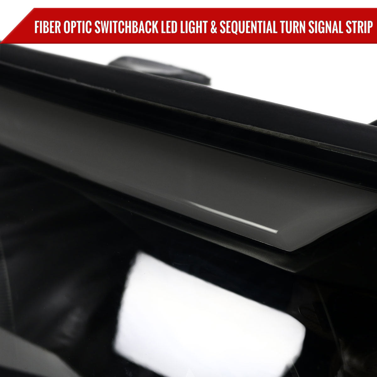 2005-2011 Toyota Tacoma LED Bar Projector Headlights w/ Sequential Turn Signal Lights (Matte Black Housing/Smoked Lens)
