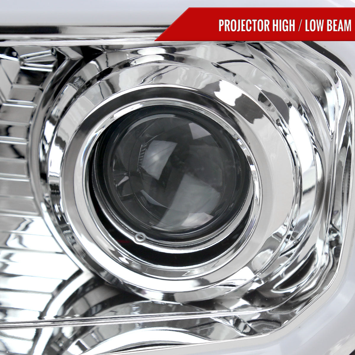 2012-2015 Toyota Tacoma LED C-Bar Projector Headlights w/ LED Parking Light (Chrome Housing/Clear Lens)
