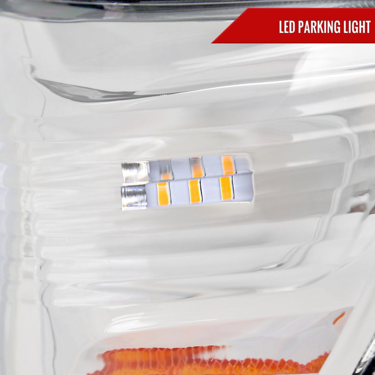 2012-2015 Toyota Tacoma LED C-Bar Projector Headlights w/ LED Parking Light (Chrome Housing/Clear Lens)