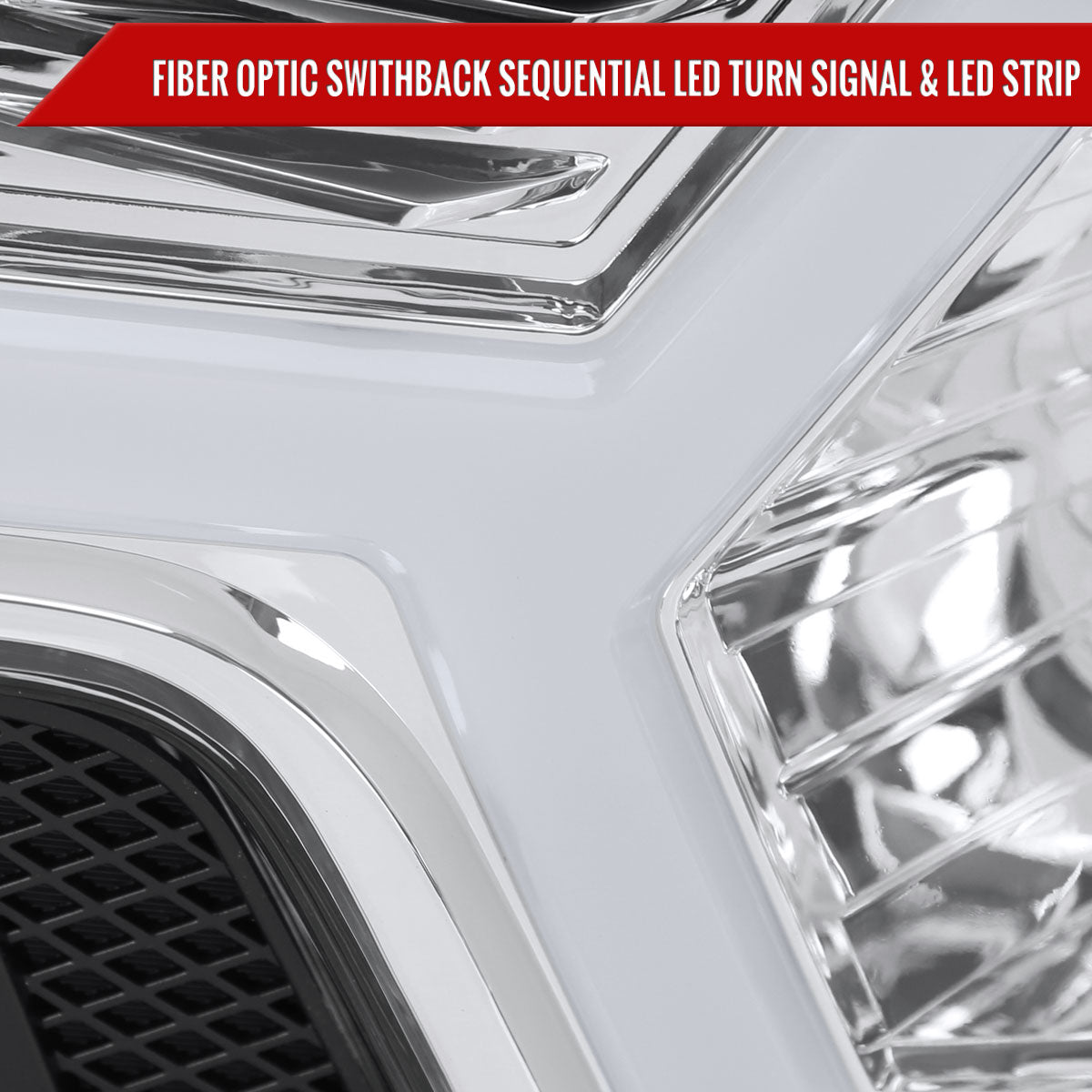 2012-2015 Toyota Tacoma Switchback Sequential LED Bar Projector Headlights (Chrome Housing/Clear Lens)