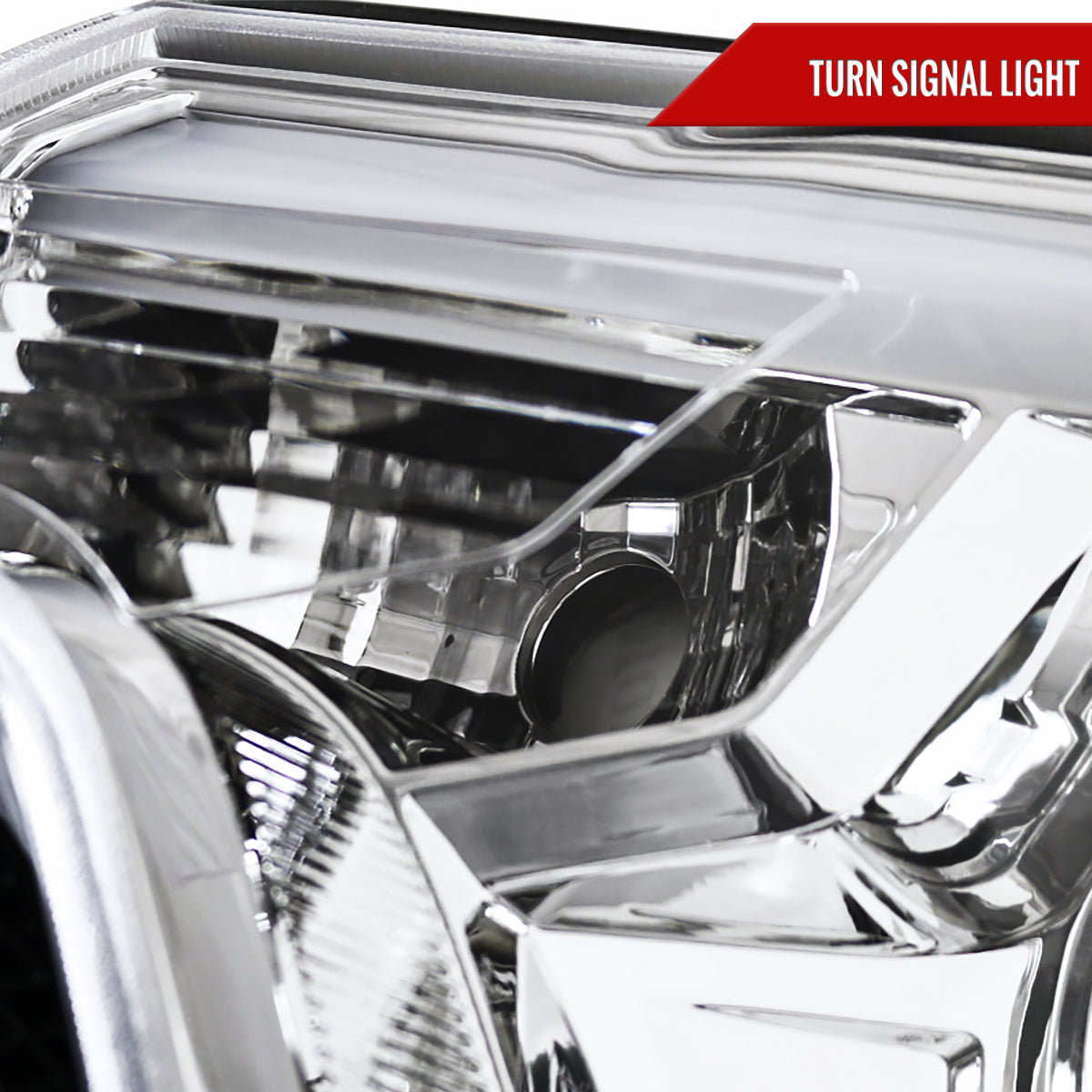 2012-2015 Toyota Tacoma LED C-Bar Projector Headlights (Chrome Housing/Clear Lens)