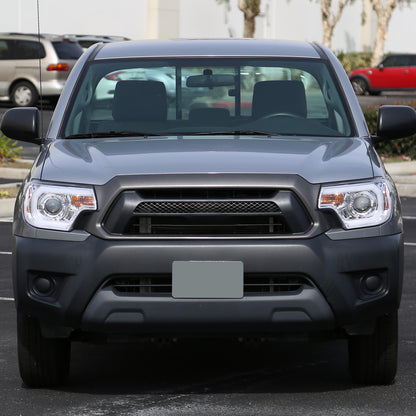 2012-2015 Toyota Tacoma LED C-Bar Projector Headlights (Chrome Housing/Clear Lens)