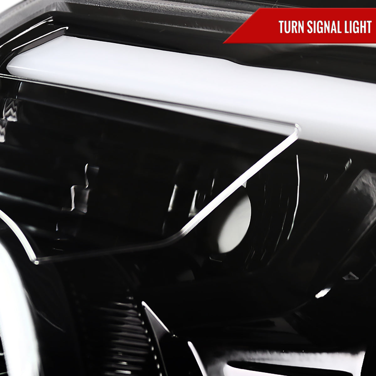2012-2015 Toyota Tacoma LED C-Bar Projector Headlights (Jet Black Housing/Clear Lens)