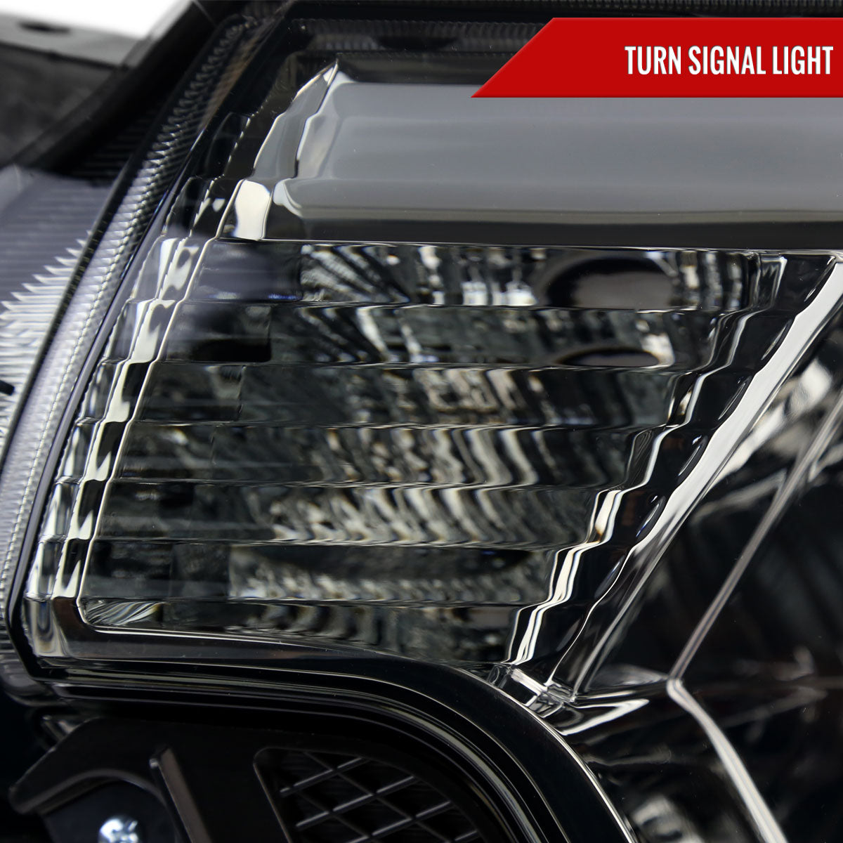 2012-2015 Toyota Tacoma LED C-Bar Projector Headlights w/ LED Parking Light (Chrome Housing/Smoked Lens)