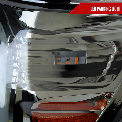 2012-2015 Toyota Tacoma LED C-Bar Projector Headlights w/ LED Parking Light (Chrome Housing/Smoked Lens)