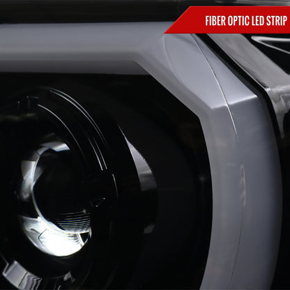 2012-2015 Toyota Tacoma LED C-Bar Projector Headlights (Glossy Black Housing/Smoked Lens)