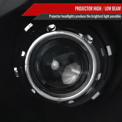 2012-2015 Toyota Tacoma Retro Style Projector Headlights (Matte Black Housing/Clear Lens)