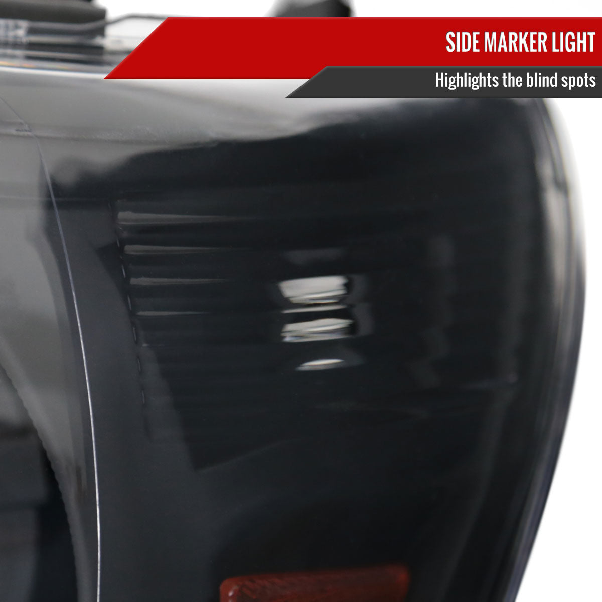 2012-2015 Toyota Tacoma Retro Style Projector Headlights (Matte Black Housing/Clear Lens)