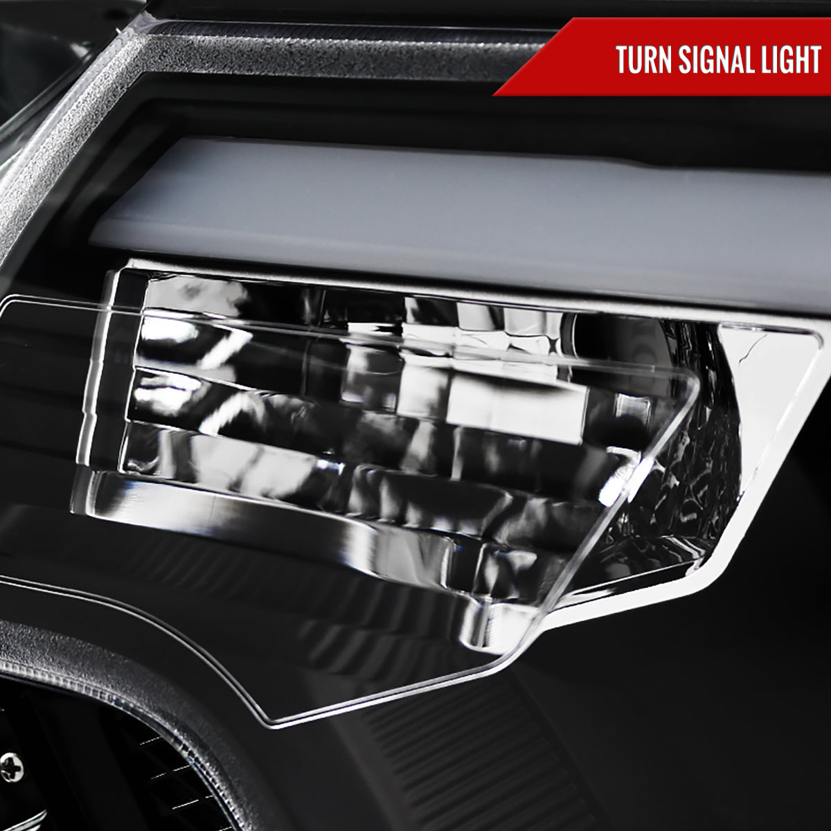 2012-2015 Toyota Tacoma LED C-Bar Projector Headlights (Matte Black Housing/Clear Lens)