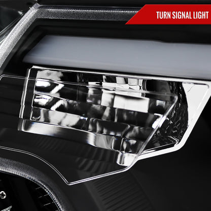 2012-2015 Toyota Tacoma LED C-Bar Projector Headlights (Matte Black Housing/Clear Lens)