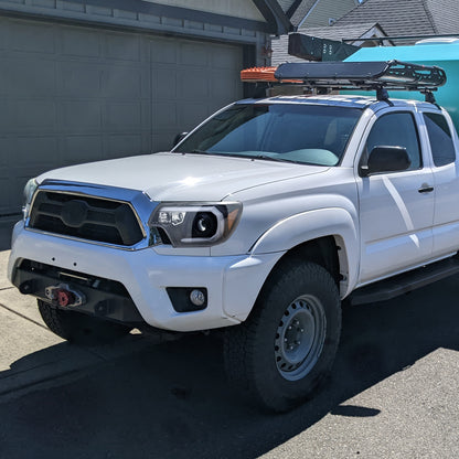 2012-2015 Toyota Tacoma LED C-Bar Projector Headlights (Matte Black Housing/Clear Lens)