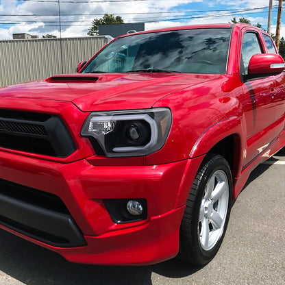 2012-2015 Toyota Tacoma LED C-Bar Projector Headlights (Matte Black Housing/Clear Lens)