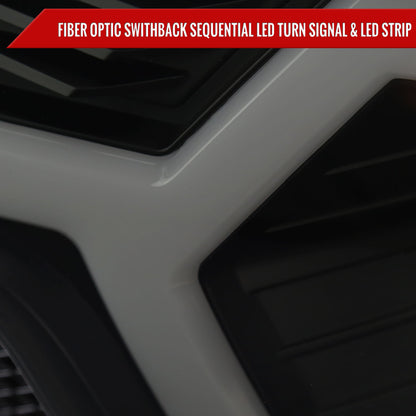 2012-2015 Toyota Tacoma Switchback Sequential LED Bar Projector Headlights (Matte Black Housing/Smoked Lens)