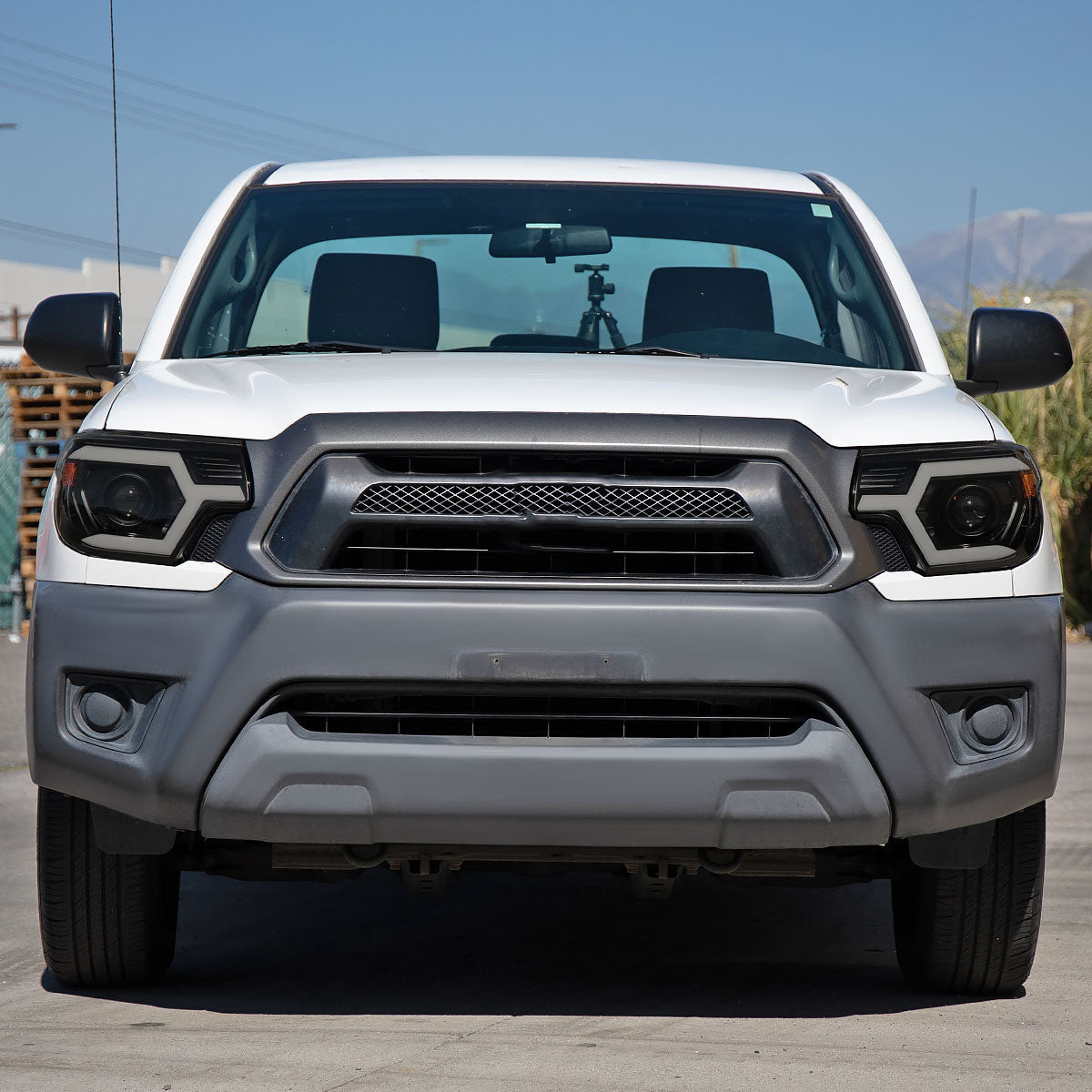 2012-2015 Toyota Tacoma Switchback Sequential LED Bar Projector Headlights (Matte Black Housing/Smoked Lens)