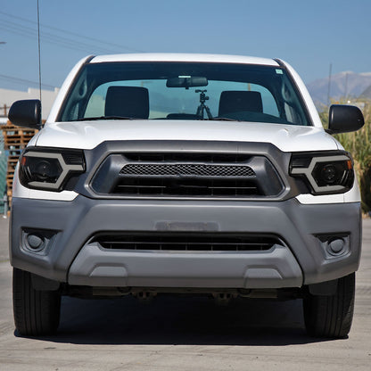 2012-2015 Toyota Tacoma Switchback Sequential LED Bar Projector Headlights (Matte Black Housing/Smoked Lens)