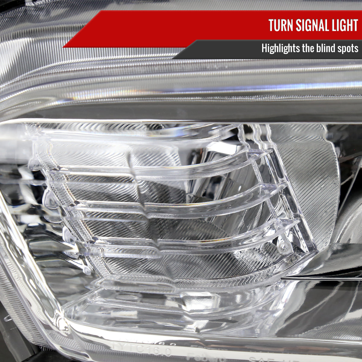 2016-2023 Toyota Tacoma Projector Headlights w/ Amber Reflectors (Chrome Housing/Clear Lens)