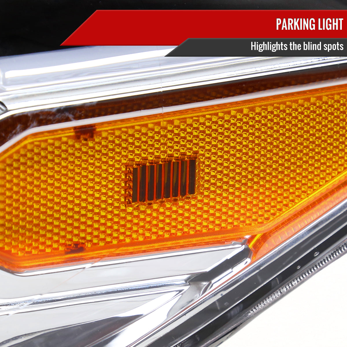 2016-2023 Toyota Tacoma Projector Headlights w/ Amber Reflectors (Chrome Housing/Clear Lens)