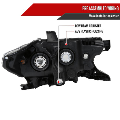 2016-2023 Toyota Tacoma Projector Headlights w/ Amber Reflectors (Chrome Housing/Clear Lens)