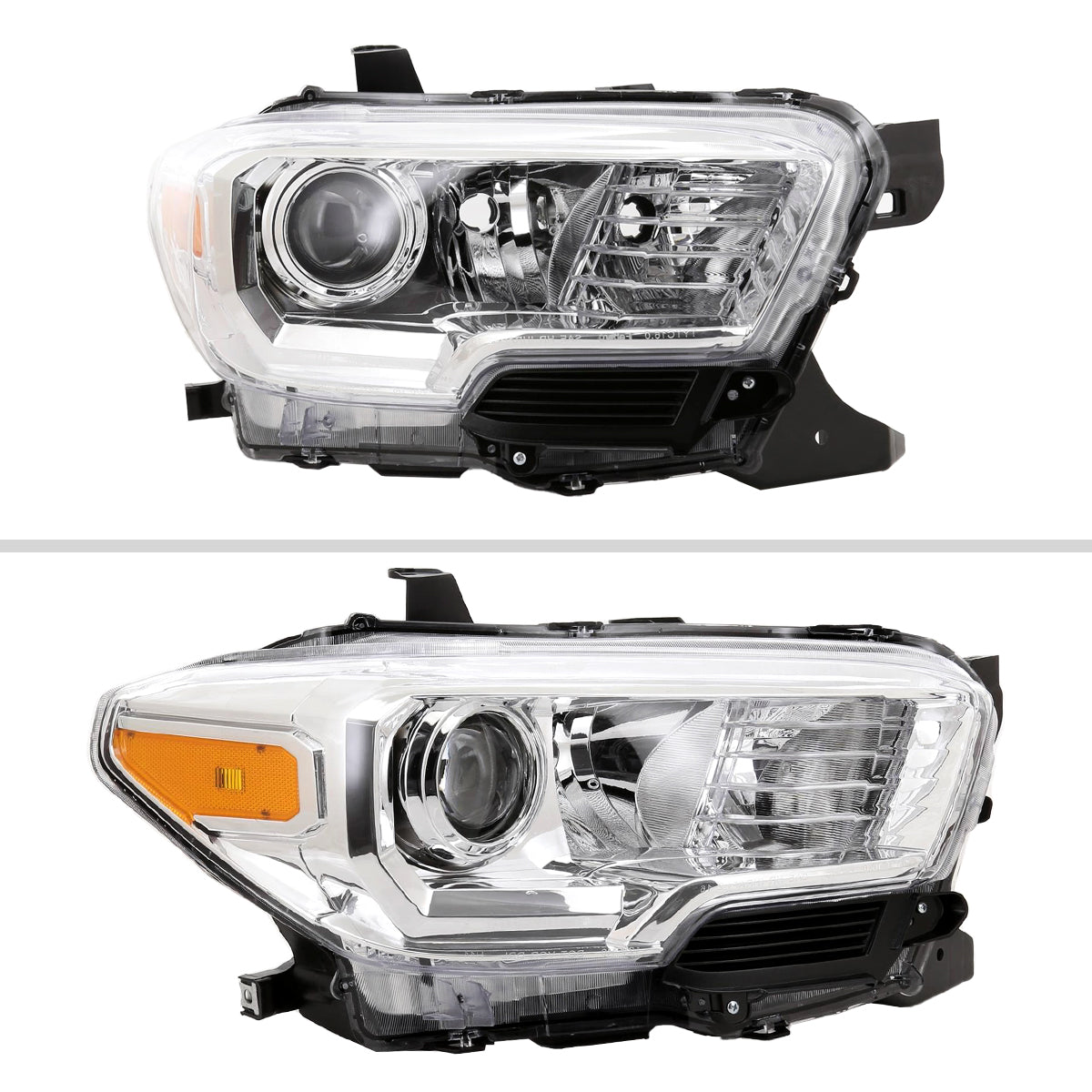 2016-2023 Toyota Tacoma Chrome Housing Clear Lens Projector Headlight - Passenger Side Only