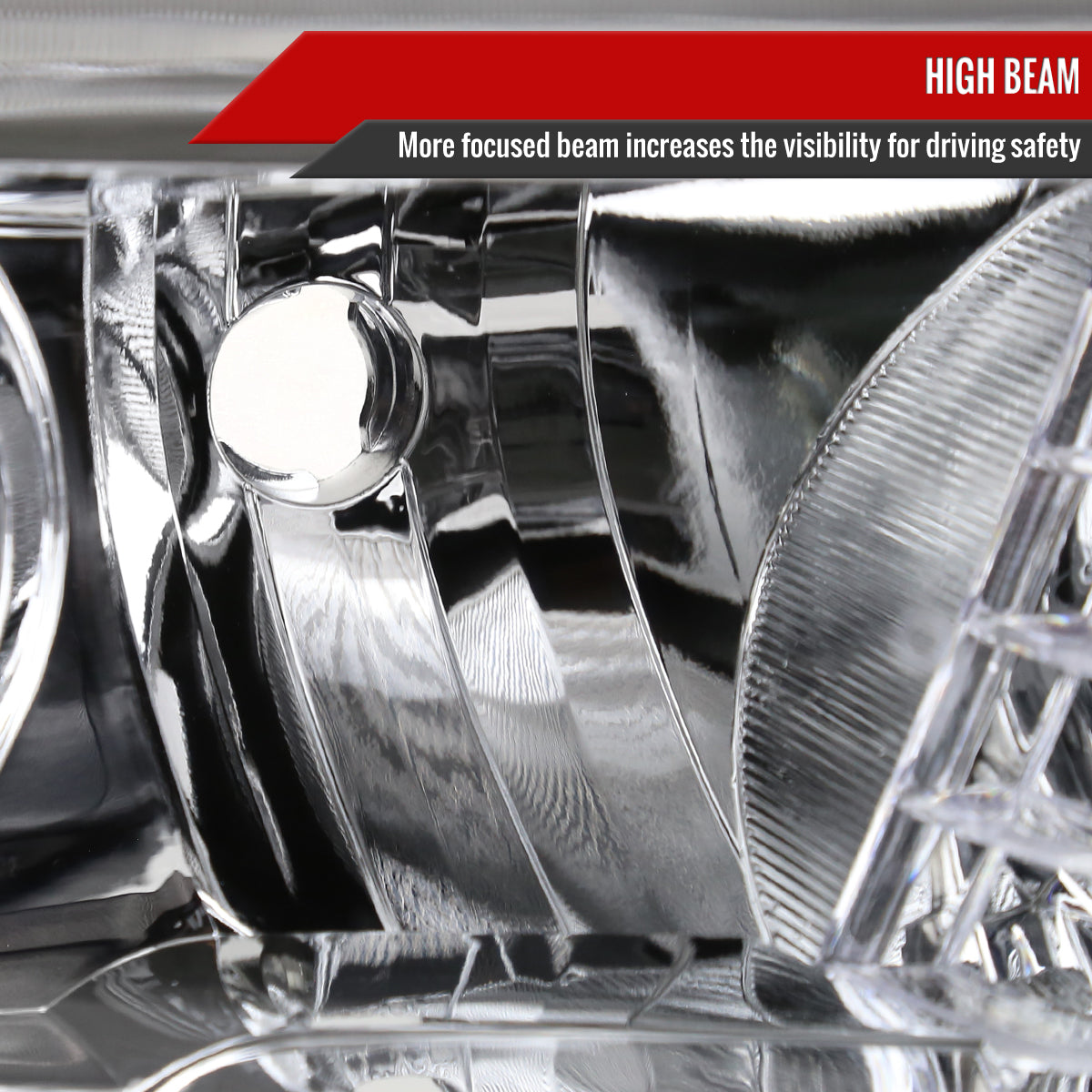 2016-2023 Toyota Tacoma Chrome Housing Clear Lens Projector Headlight - Passenger Side Only
