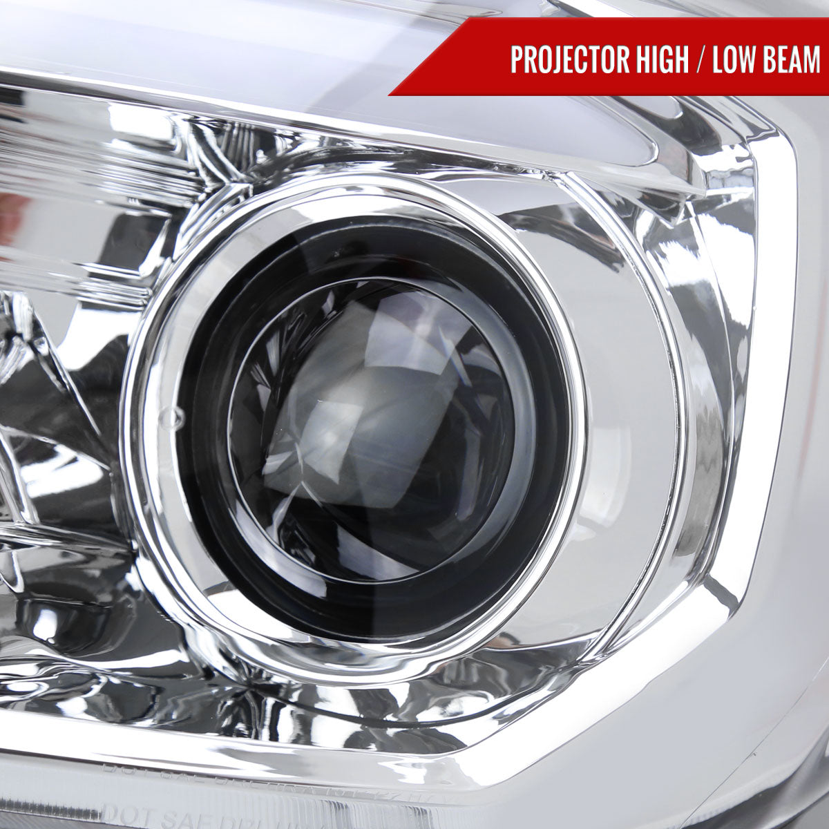 2016-2023 Toyota Tacoma Switchback Sequential LED Bar Projector Headlights (Chrome Housing/Clear Lens)